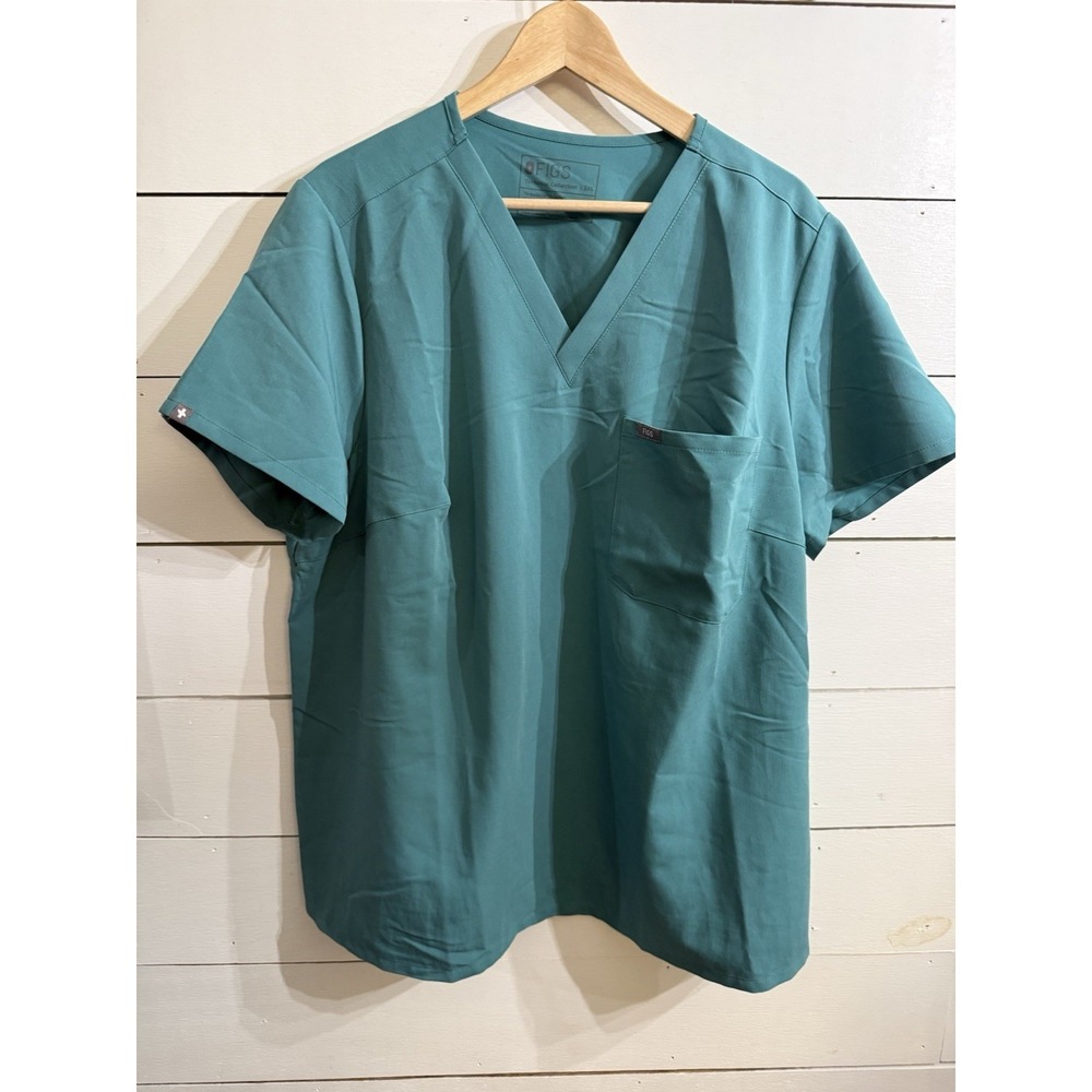 Figs Catarina Technical Collection Scrub Top Women 3X Turquoise Medical Nurse